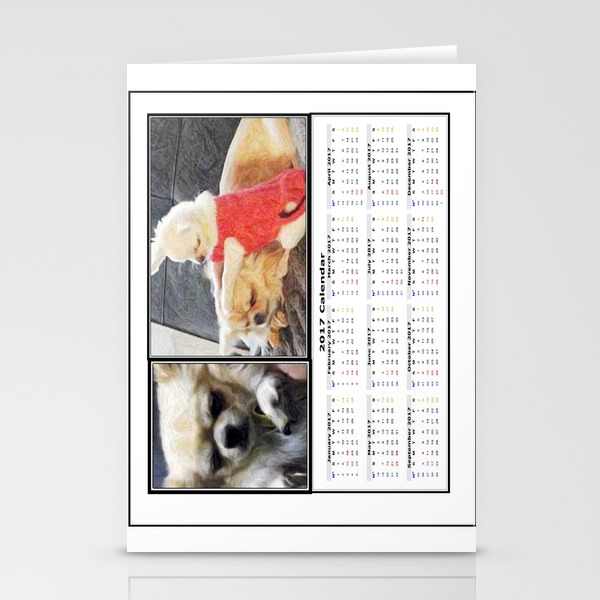 Chihuahua Calendar 2017 Stationery Cards By Kbdesign1 Society6