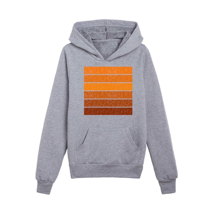 Retro New Time Lines Orange Trendy Collection Kids Pullover Hoodie