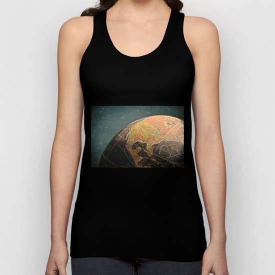 Where I Am (Vintage Globe) Unisex Tank Top