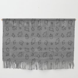 Grey and Black Gems Pattern Wall Hanging