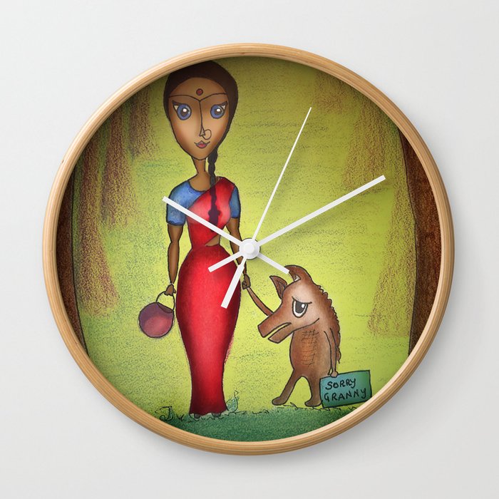 Red Riding Hood and the Little Bad Wolf Wall Clock