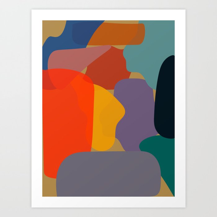 Abstract Colorful Block Art Print