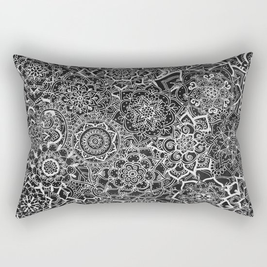 Delicate Lace Mandala Pattern Rectangular Pillow