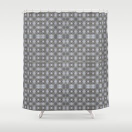 Budding Greens of Spring Subdued Symmetrical Geometric Pattern Shower Curtain
