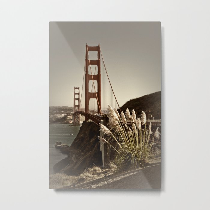 Golden Gate Bridge | Vintage Metal Print