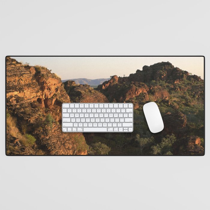 Australia Photography - Shrubland In Australia Desk Mat