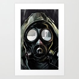 Impending Chaos / Dislocated Gas Mask — Portrait Art Print