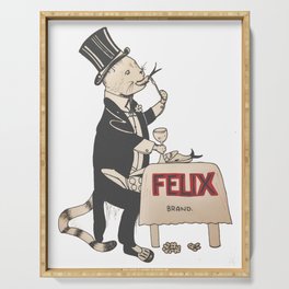 Vintage Felix Brand Brisling Packaging Remix [Featuring Bengal Cat Mascot] Serving Tray