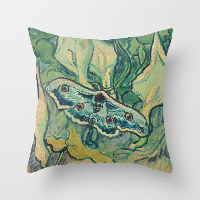Giant Peacock Moth by Vincent van Gogh, 1889 Throw Pillow