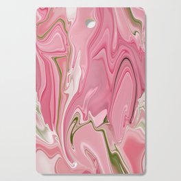 Beautiful Pink and Green Liquid Marble Cutting Board