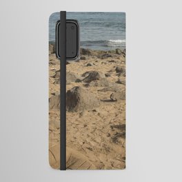 Alien sand sculpture Android Wallet Case