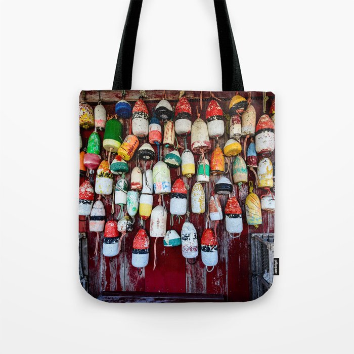 Old Lobster Crab Fishing Trap Buoys Tote Bag By Ludanayvelt