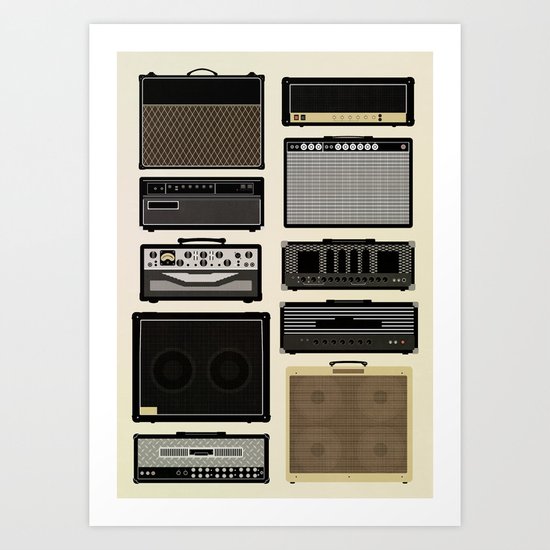 Classic Amps Art Print