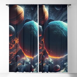 Solar System Outer Space 3 Blackout Curtain