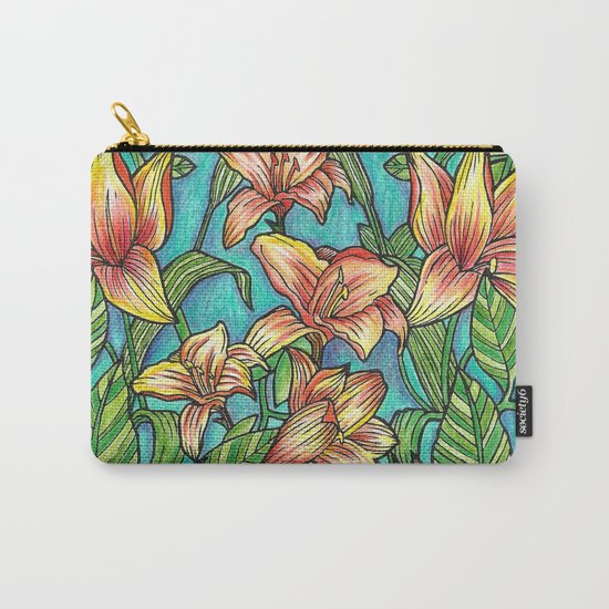 Tropical flowers Carry-All Pouch