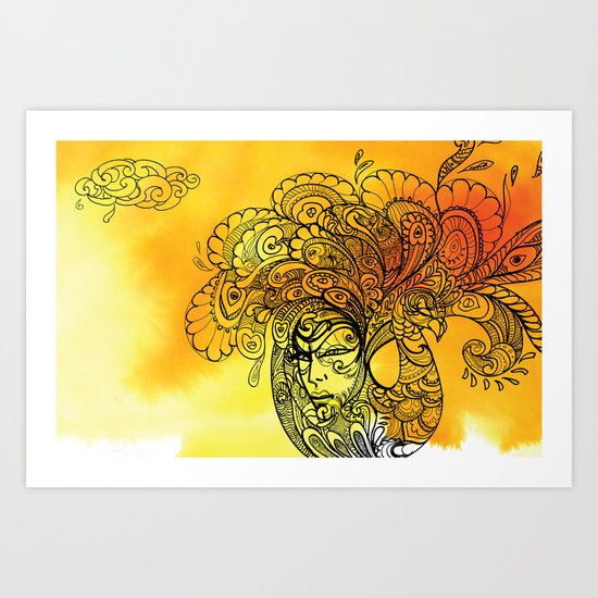 PEACOCKS CAN FLY Art Print