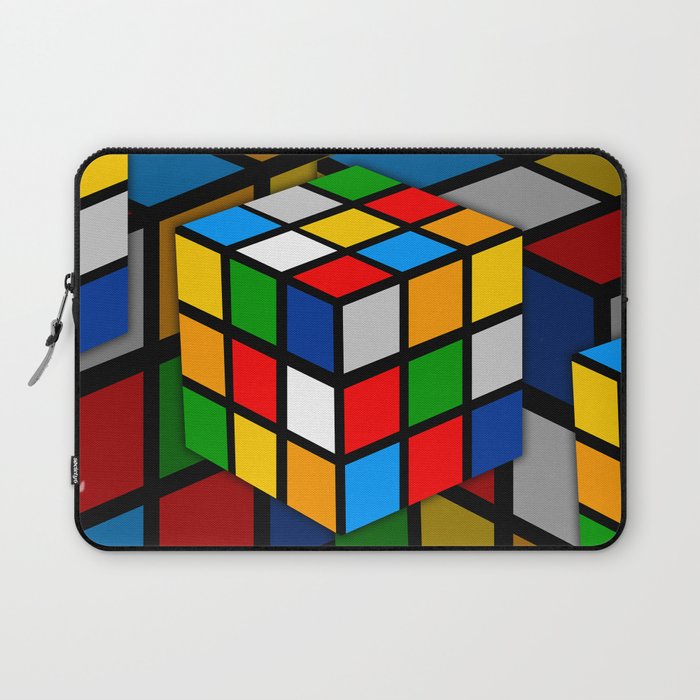 Multicolored Rubik Cube Laptop Sleeve