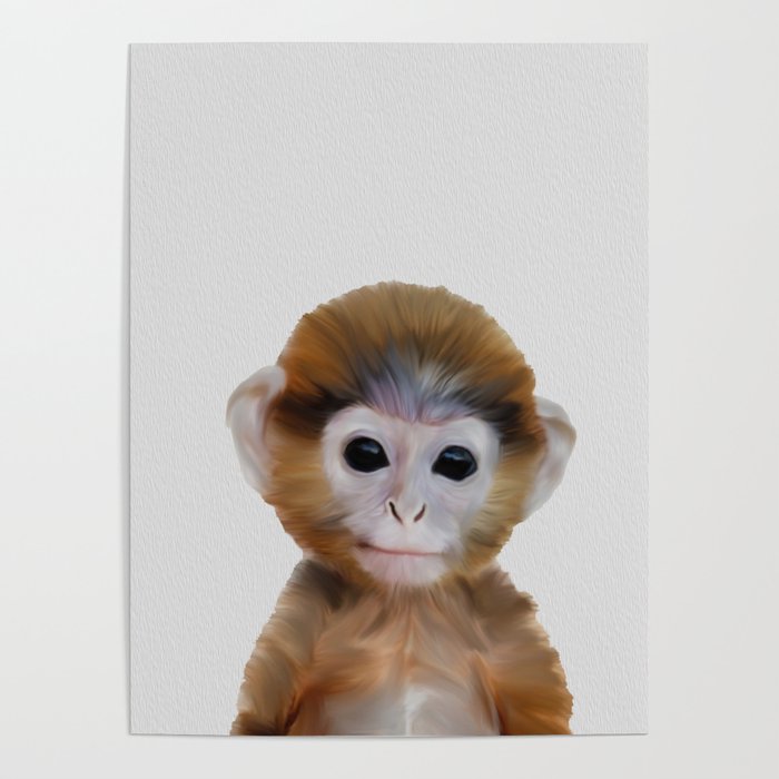  Dusky Leaf Monkey Mother and Newborn Baby Primate Poster Monkey  Decor Monkey Paintings For Wall Monkey Pictures For Bathroom Monkey Decor  Nature Art Print Cool Wall Decor Art Print Poster 24x36