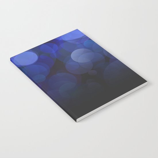 Blue Circles abstract design Notebook