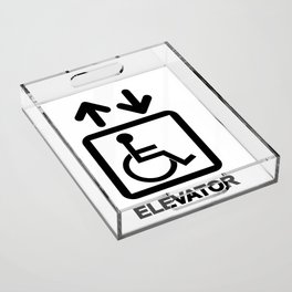 Disabled People Elevator Sign Acrylic Tray