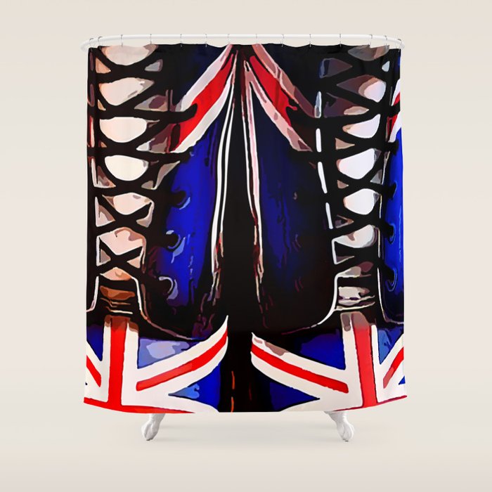 Dr Martens Union Jack Flag Shower Curtain By Corbinadler Society6