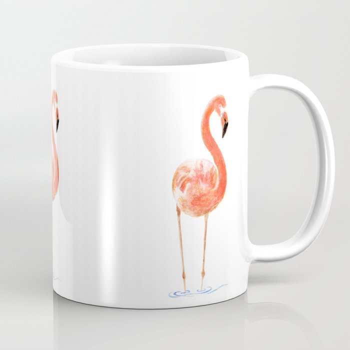 Just Peachy 5 X 7 Acrylic Painting Of A Flamingo By Teresa