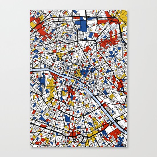 Paris Mondrian Canvas Print