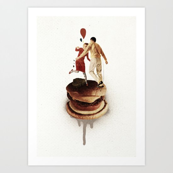These Burgers Are Crazy II | Collage Art Print