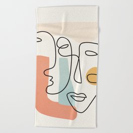Abstract Faces 31 Beach Towel