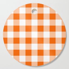 Orange Check Cutting Board