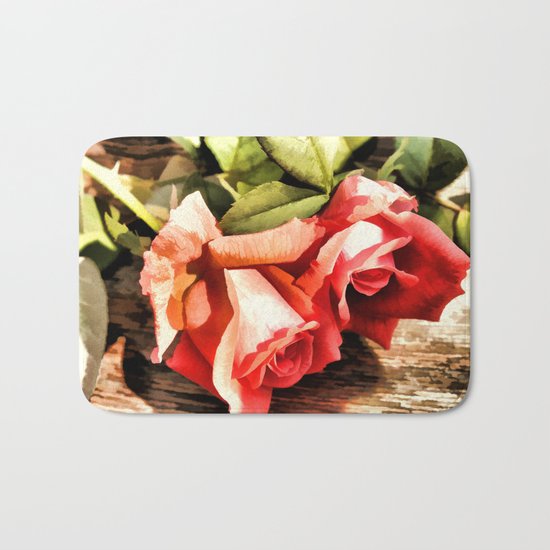 Timeless Tropicana Roses Bath Mat