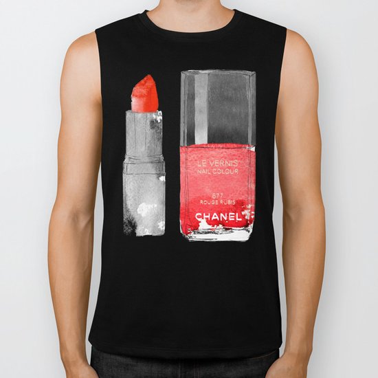 Red Love Biker Tank