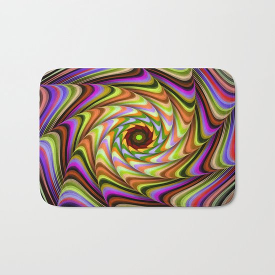 Colourful psychedelic motion Bath Mat