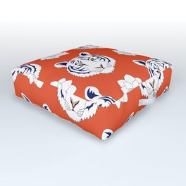 Auburn orange Outdoor Floor Cushion | Pop Art, Orange, Tiger, Auburn, Graphicdesign, Sec, Navy, Alabama, Digital, Pattern 