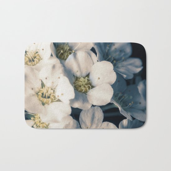Bridal wreath flowers Bath Mat