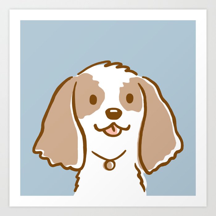 Cocker Spaniel Cartoon Dog Art Print by Jenn Kay | Society6