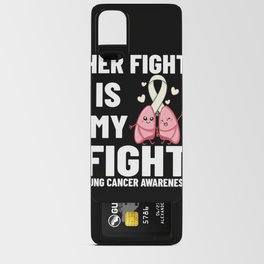 Lung Cancer Ribbon White Awareness Survivor Android Card Case