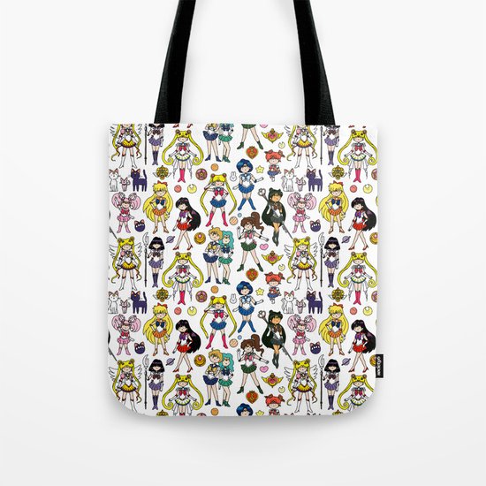 Kawaii Sailor Senshi Doodle Tote Bag