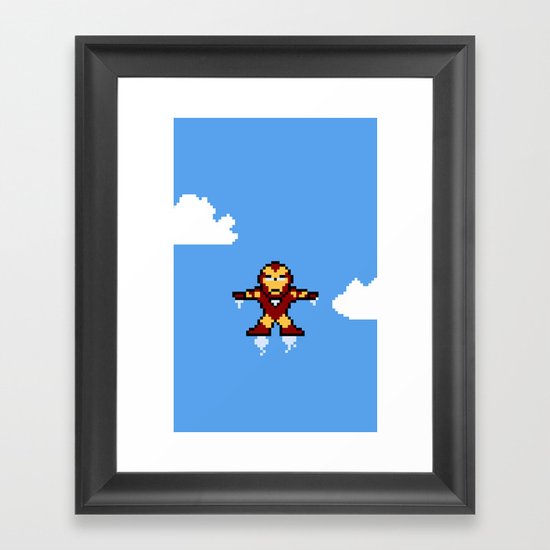 Iron Pixel Framed Art Print