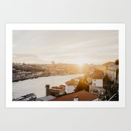 Portugal, sunset in Porto Art Print