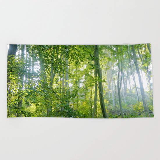MM - Sunny forest Beach Towel