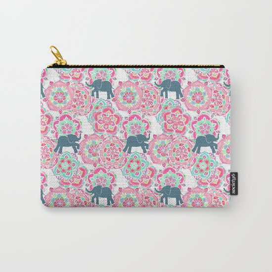 Tiny Elephants in Fields of Flowers Carry-All Pouch