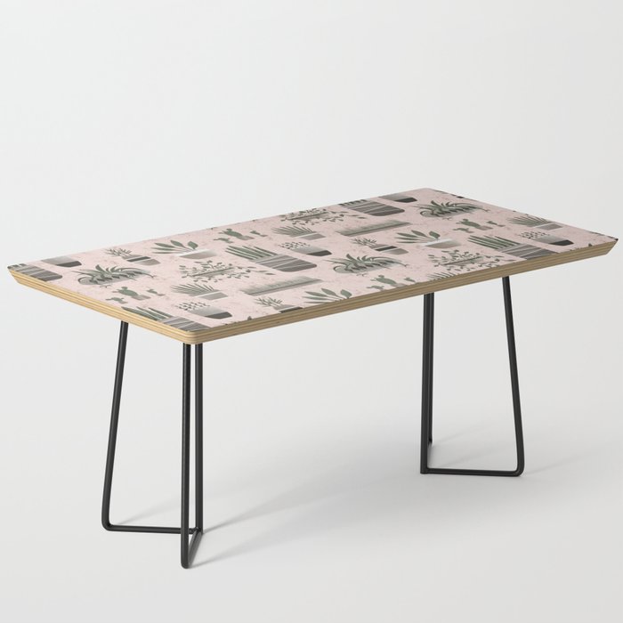 Zen Plants Pink Pattern Coffee Table