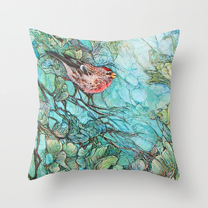 The Aquamarine Labyrinth detail no. 1 Throw Pillow by Col