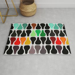 Colorful retro vintage abstract pears pattern Rug