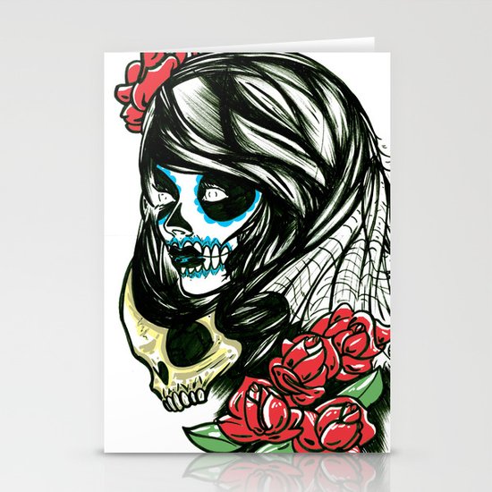 Sugar Skull Girl Stationery Cards