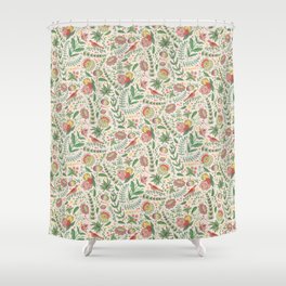 Swedish Floral - Cream Shower Curtain