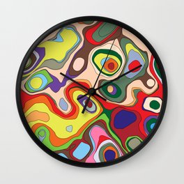 Abstract Colour Art Wall Clock