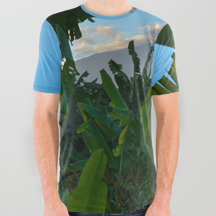 South Africa Photography - Dense Jungle In Front Of A Big Mountain All Over Graphic Tee