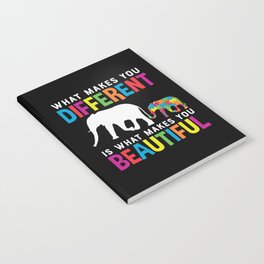 Autism Awareness Different Is Beautiful Notebook
